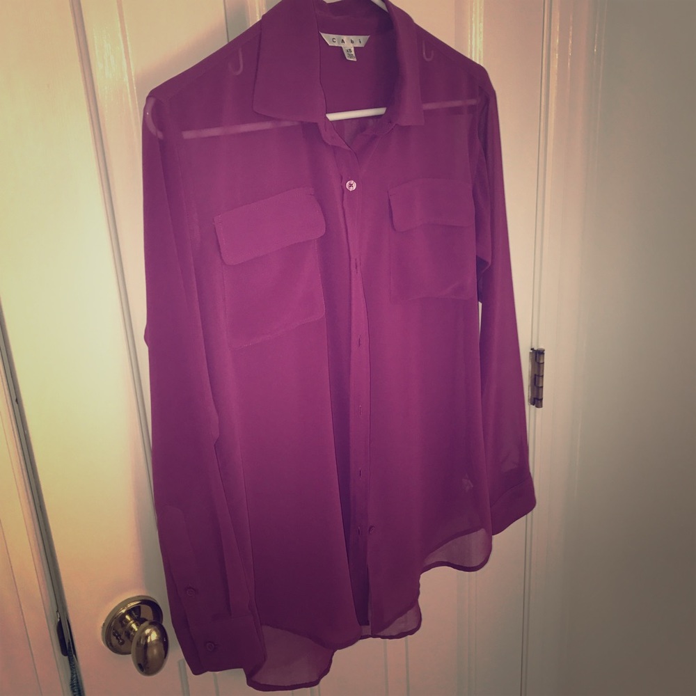 CAbi Blouse. Pair with white tank & white jeans